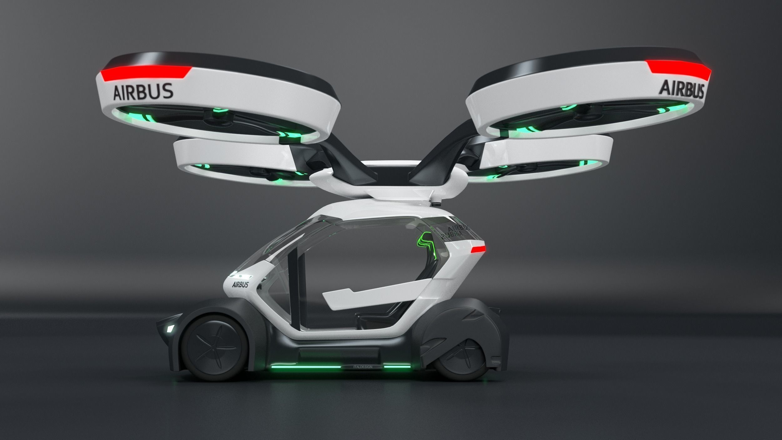 Airbus PopUp air passenger concept vehicle 3D model_6