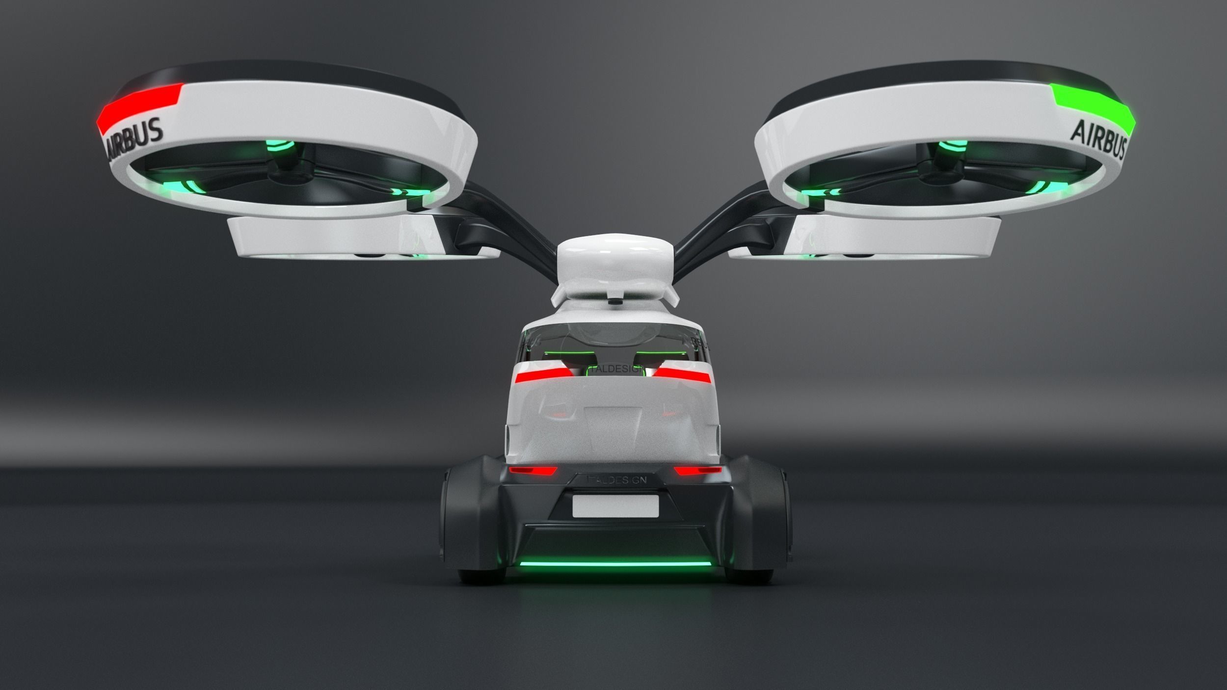 Airbus PopUp air passenger concept vehicle 3D model_5