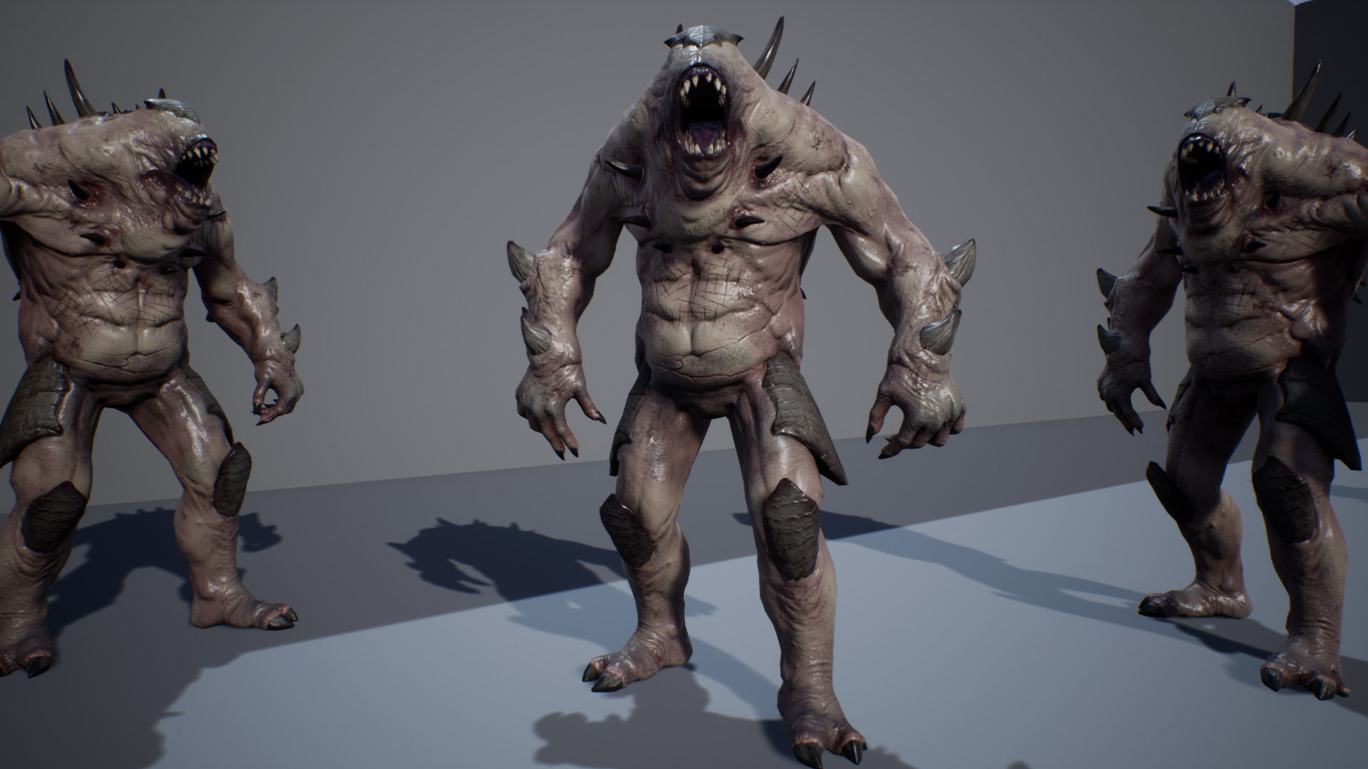 Demon creature Low-poly 3D model_5
