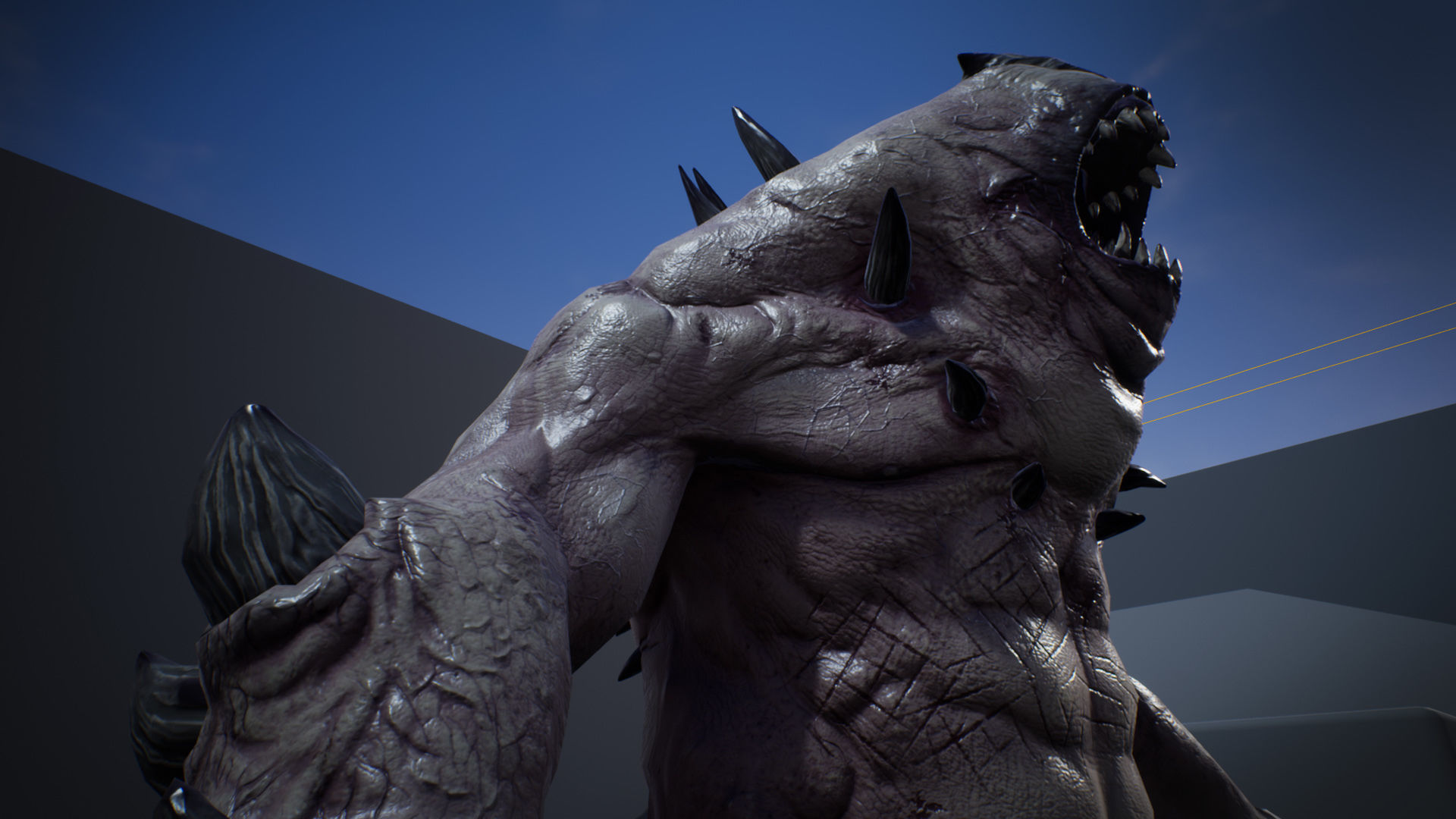 Demon creature Low-poly 3D model_10