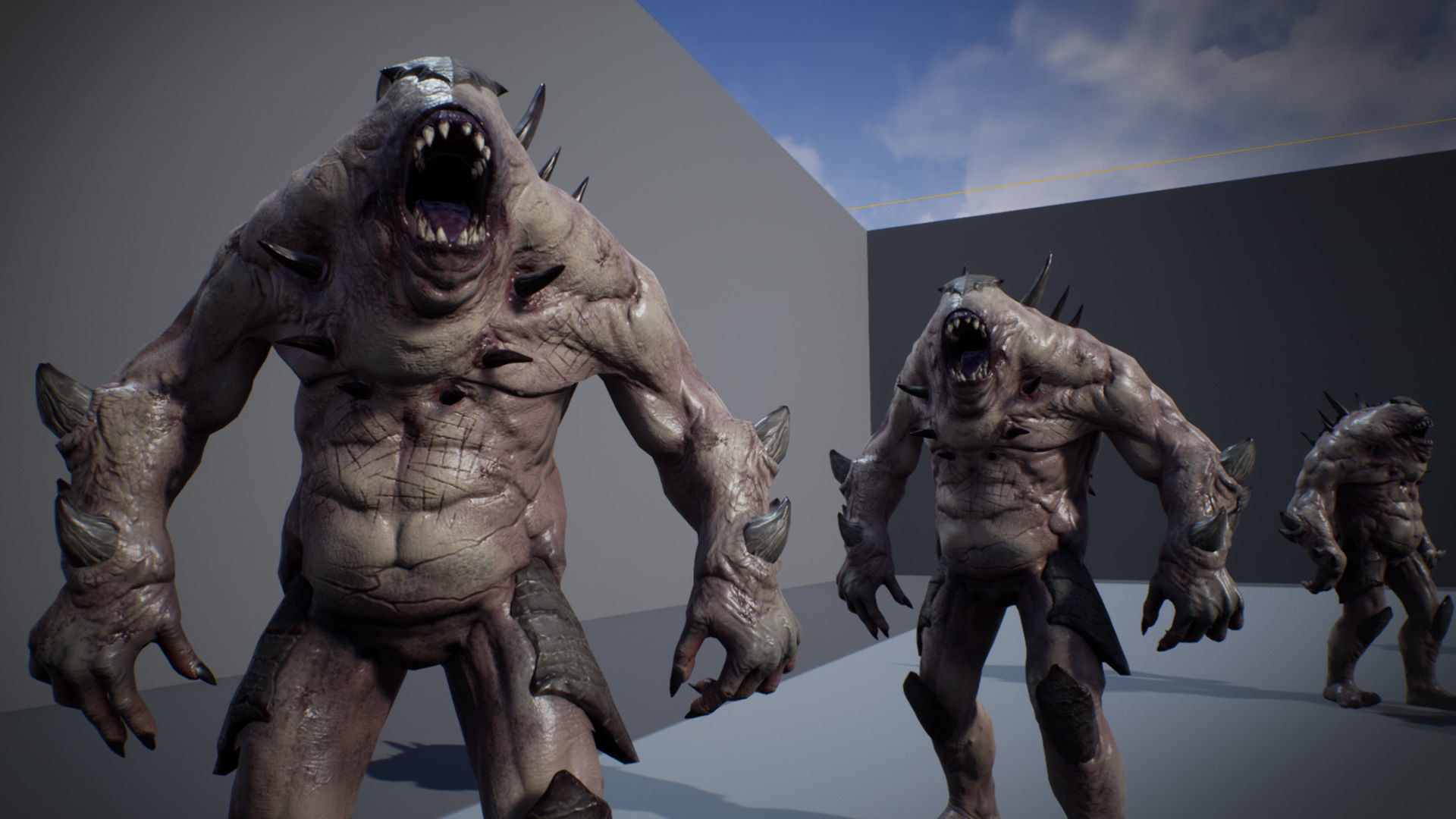 Demon creature Low-poly 3D model_6