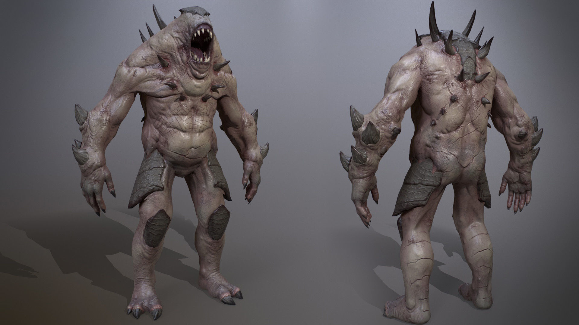 Demon creature Low-poly 3D model_2