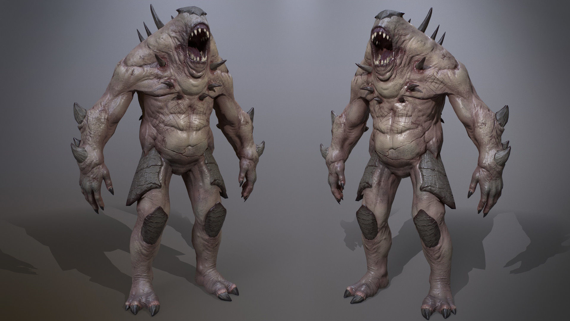 Demon creature Low-poly 3D model_7