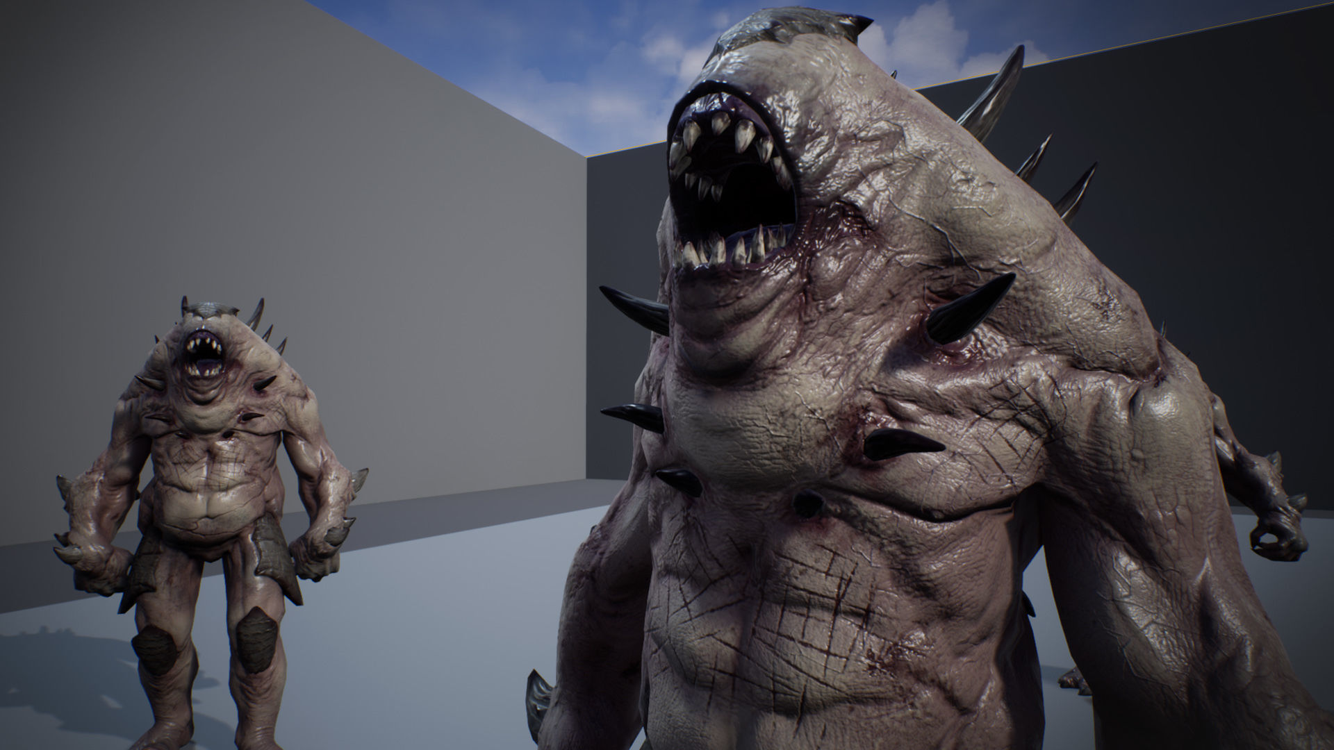 Demon creature Low-poly 3D model_4