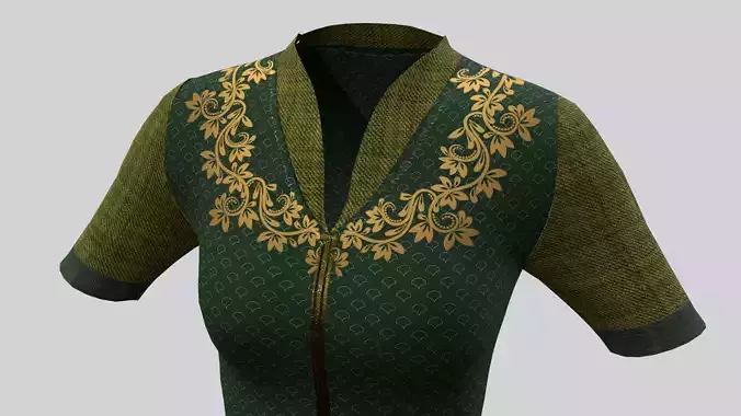 Indian Party Dress Green Costume