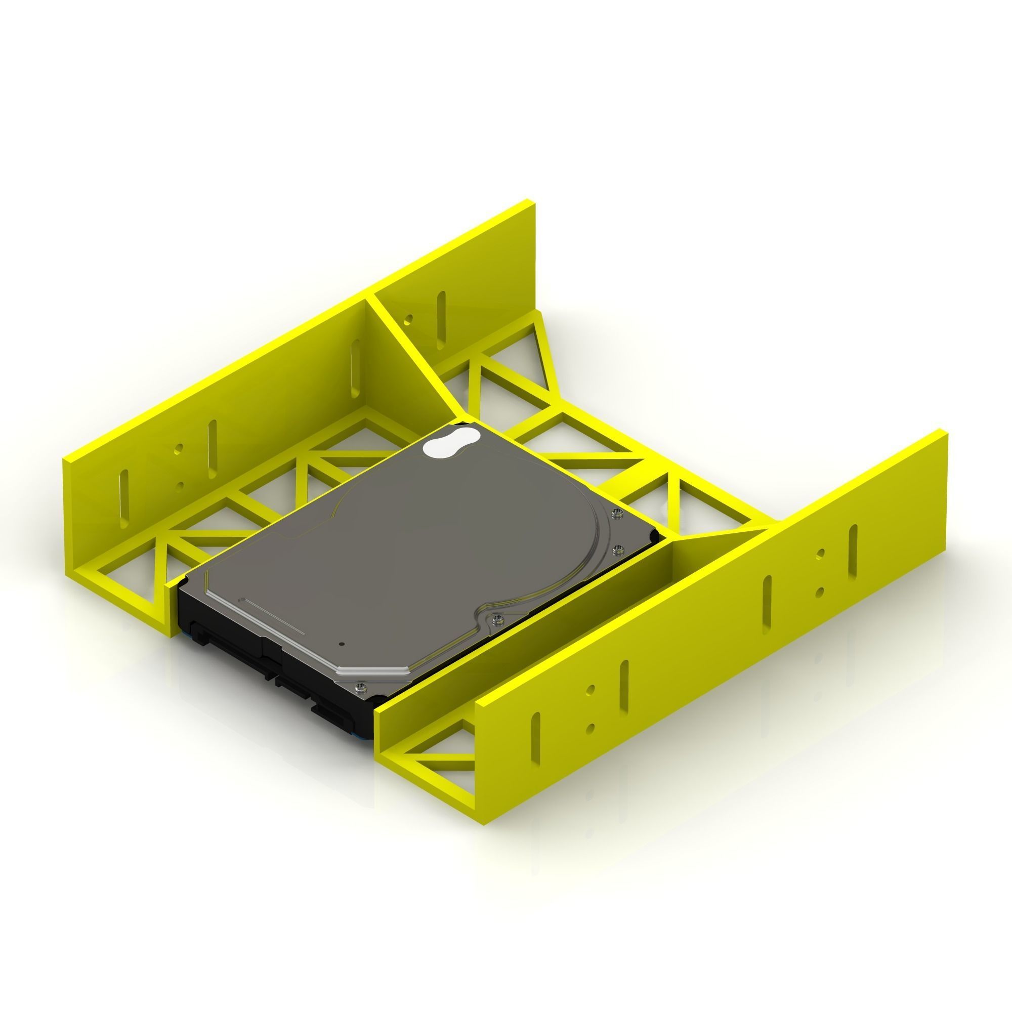 Laptop HDD or SSD to Optical Drive Adapter  3D print model_1