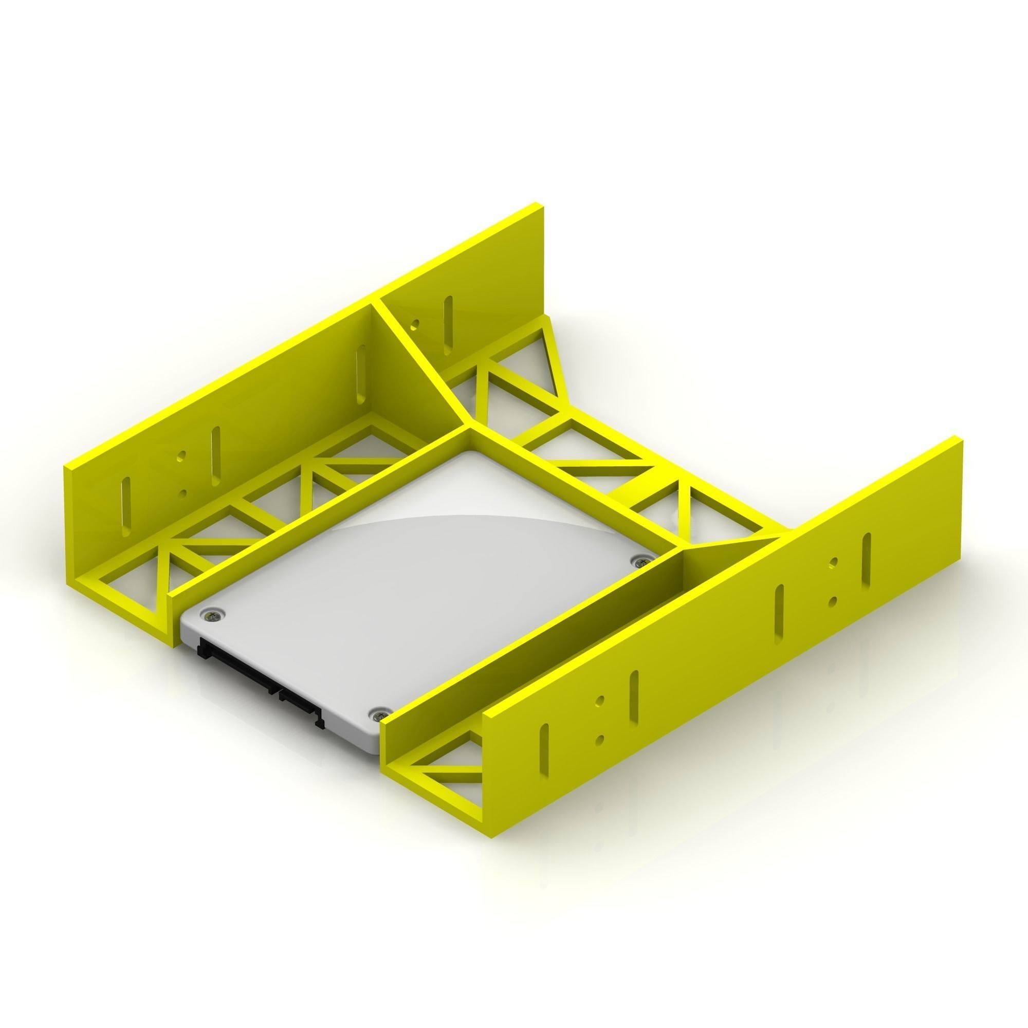 Laptop HDD or SSD to Optical Drive Adapter  3D print model_2