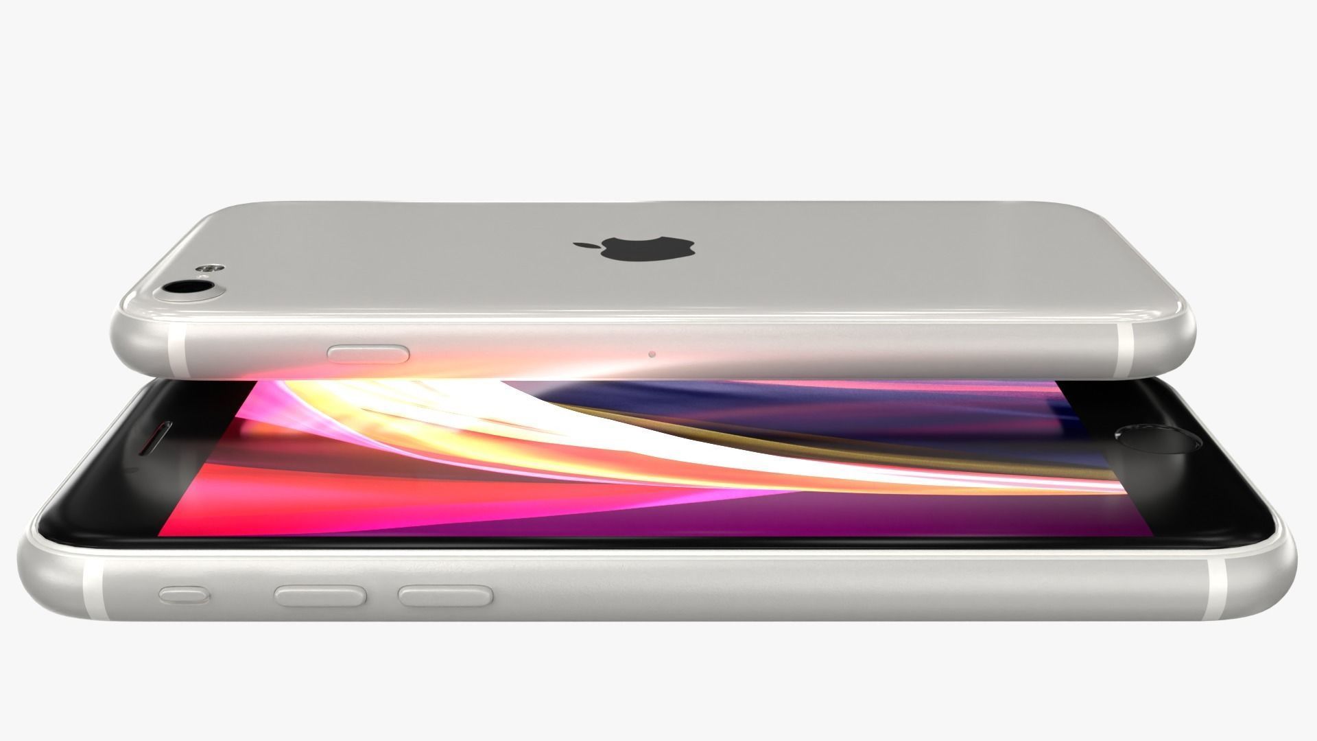 iPhone SE Starlight 2022 Low-poly 3D model_11