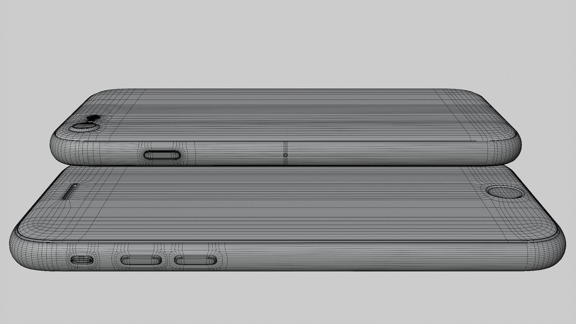 iPhone SE Starlight 2022 Low-poly 3D model_20