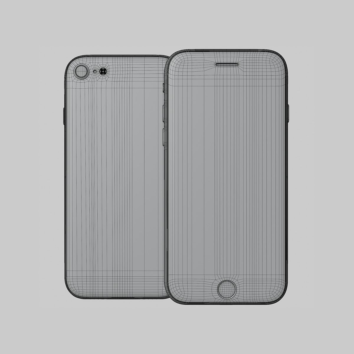 iPhone SE Starlight 2022 Low-poly 3D model_1