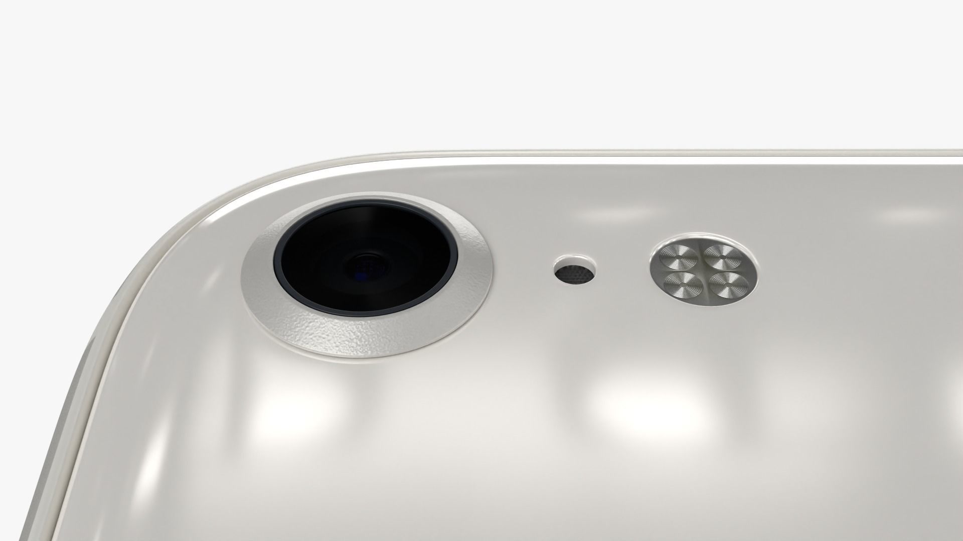 iPhone SE Starlight 2022 Low-poly 3D model_12