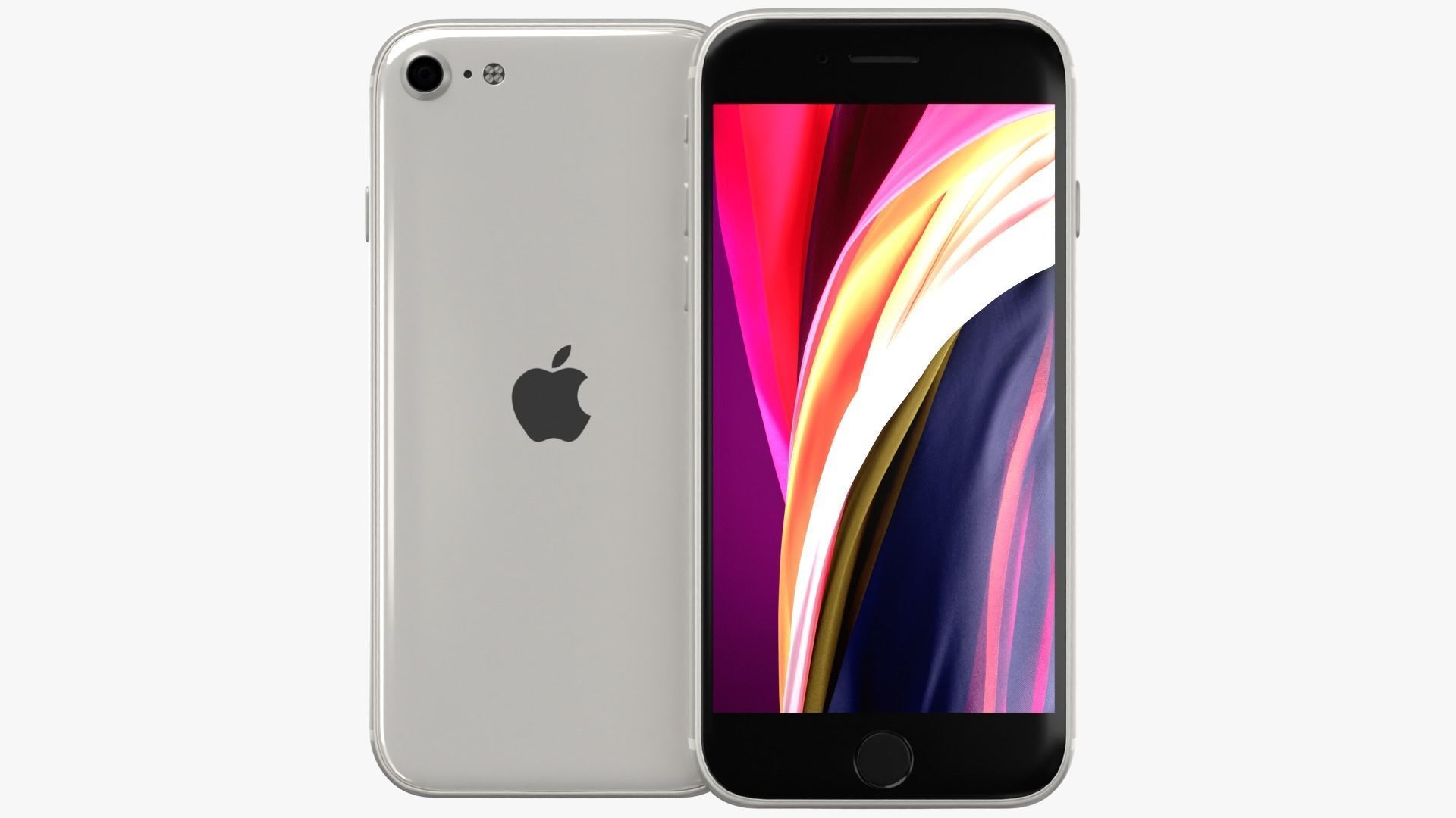 iPhone SE Starlight 2022 Low-poly 3D model_2