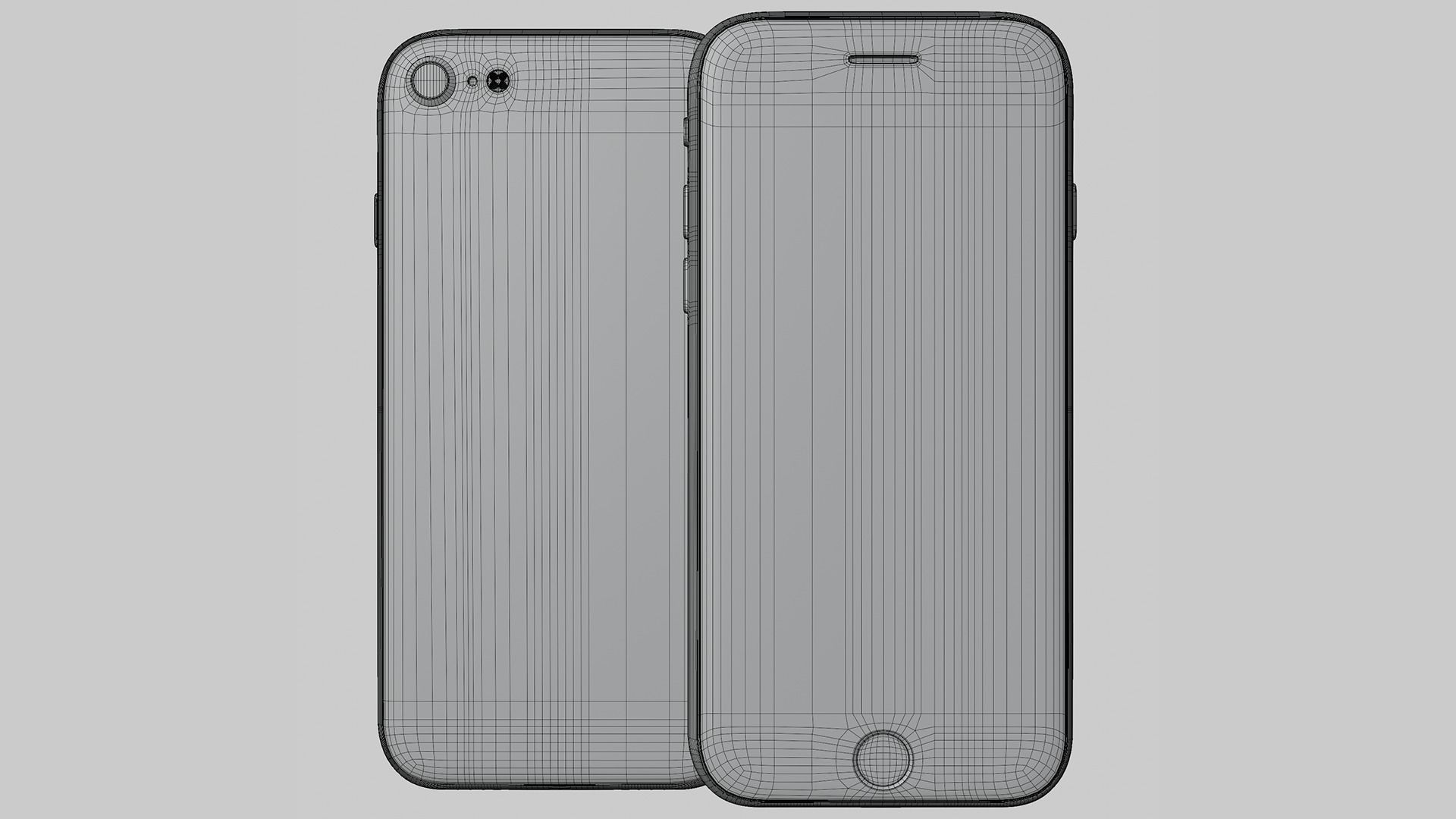 iPhone SE Starlight 2022 Low-poly 3D model_14