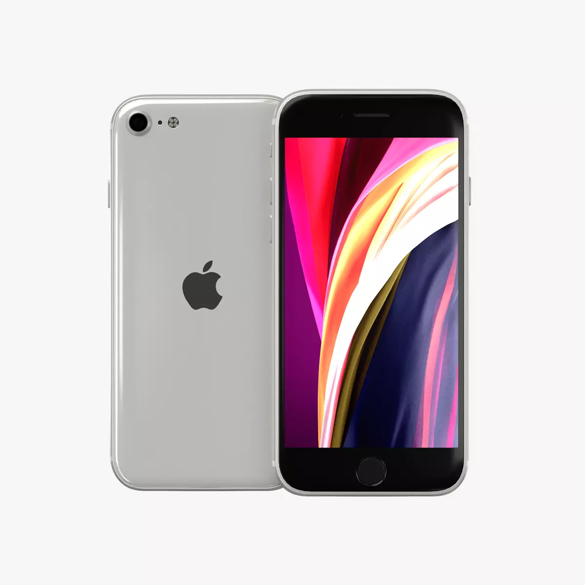 iPhone SE Starlight 2022 Low-poly 3D model_0