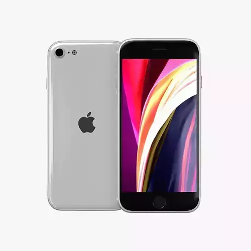 iPhone SE Starlight 2022 Low-poly 3D model