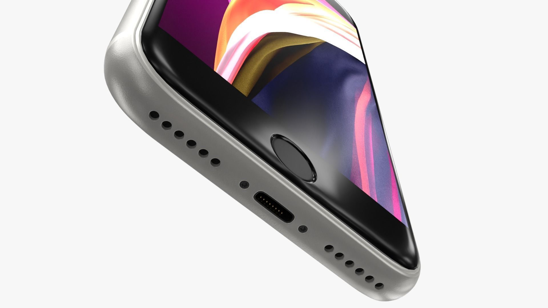 iPhone SE Starlight 2022 Low-poly 3D model_6