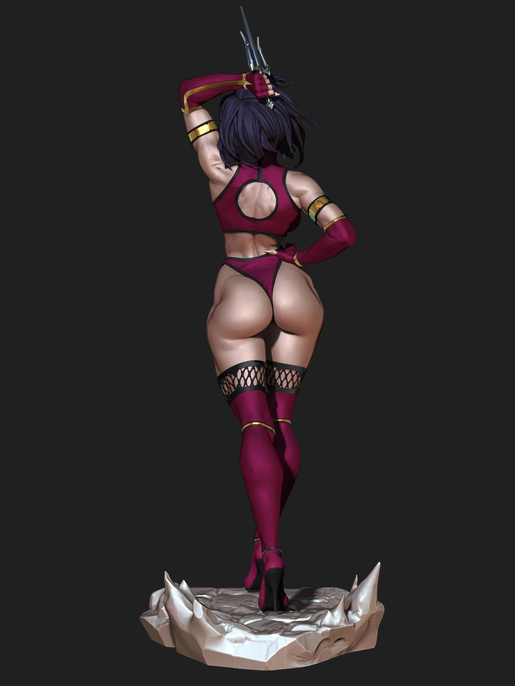 Mileena 3D print model_10