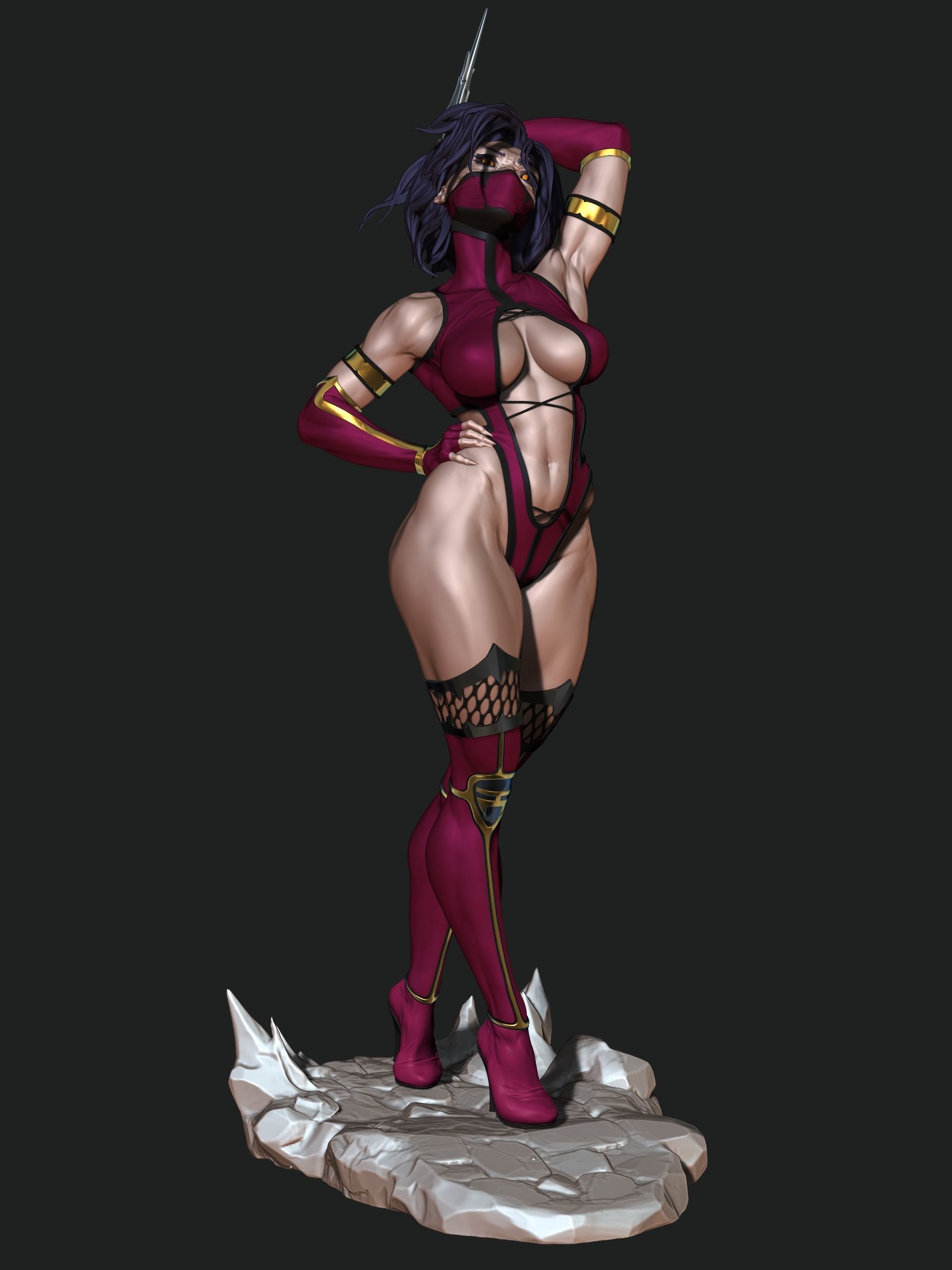 Mileena 3D print model_3