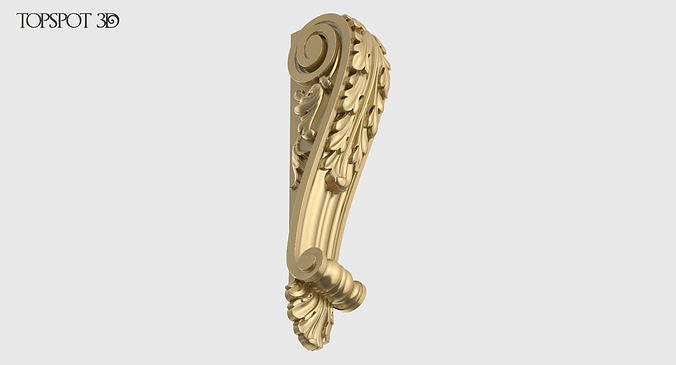 Corbel with Acanthus 3D print model