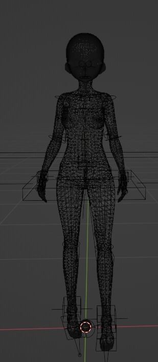 Anime Basemesh with Genshin Styled animations and Maid outfit Low-poly 3D model_2