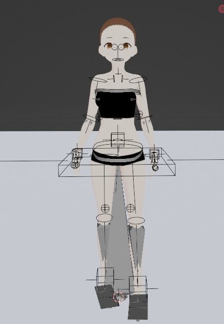 Anime Basemesh with Genshin Styled animations and Maid outfit Low-poly 3D model_3