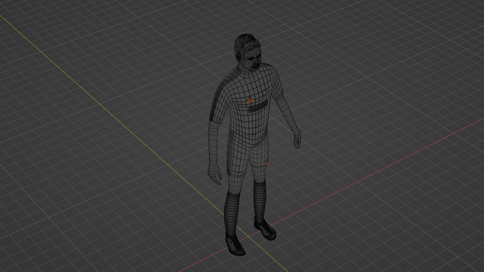 Soccer Player - Ajax  Low-poly 3D model_9