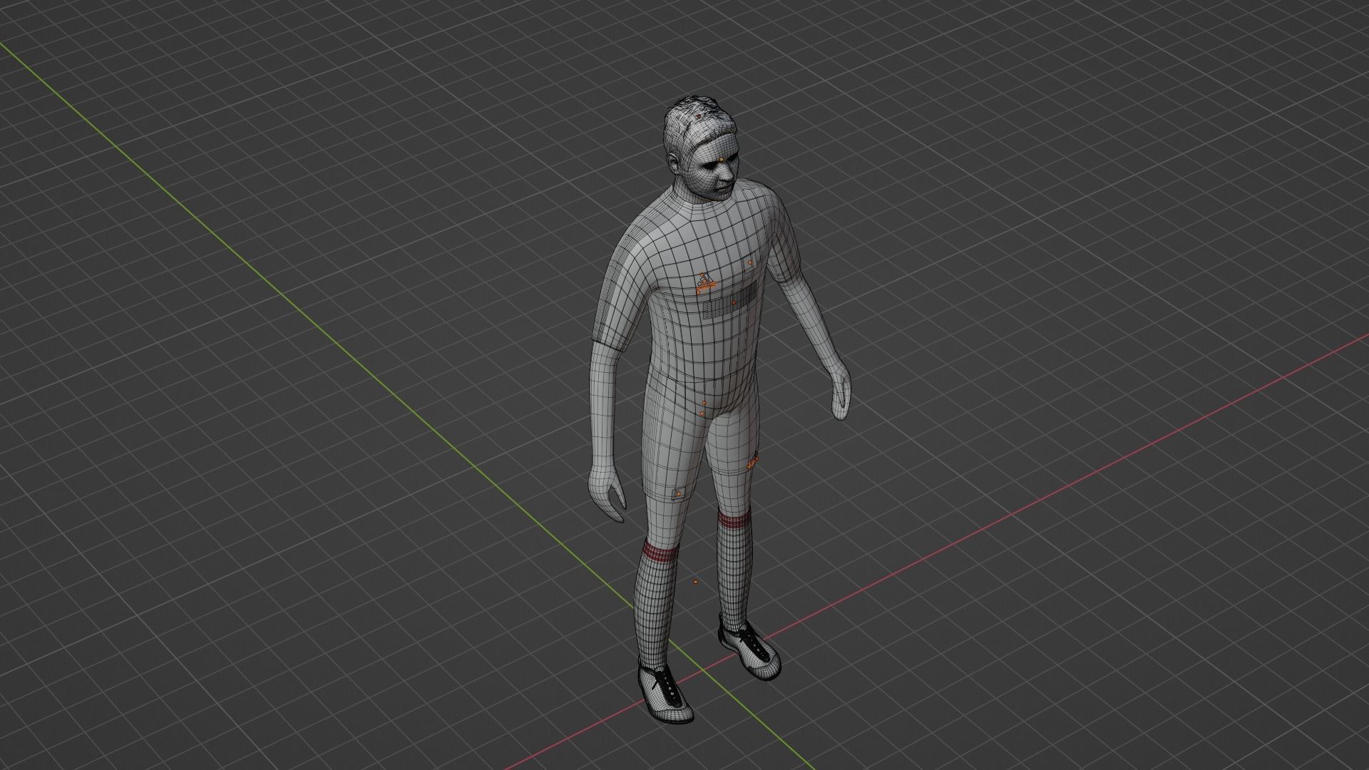 Soccer Player - Ajax  Low-poly 3D model_7