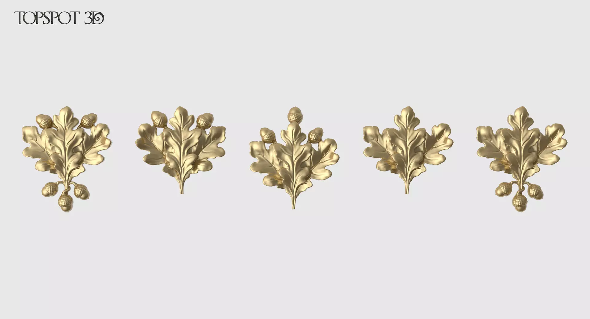 Oak Leaves Set 3D print model