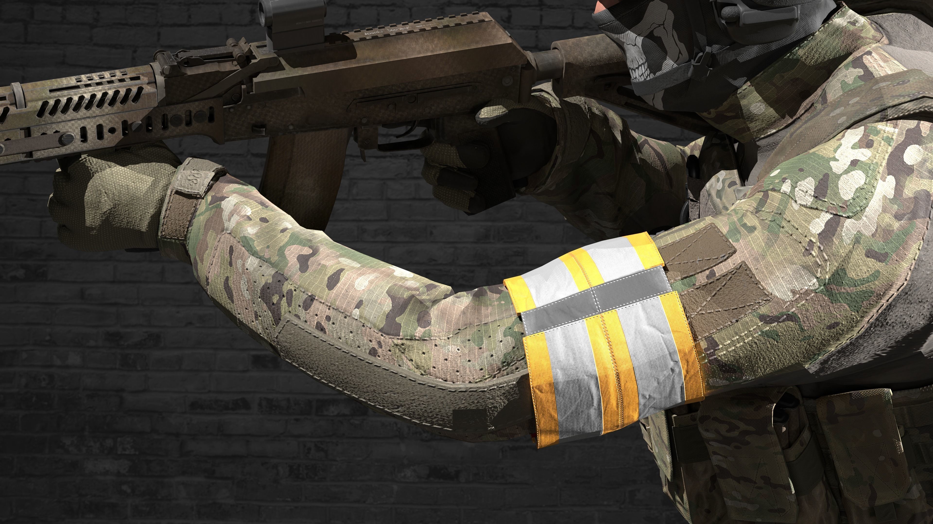 MILITARY Reflective Arm Band  Low-poly 3D model_7