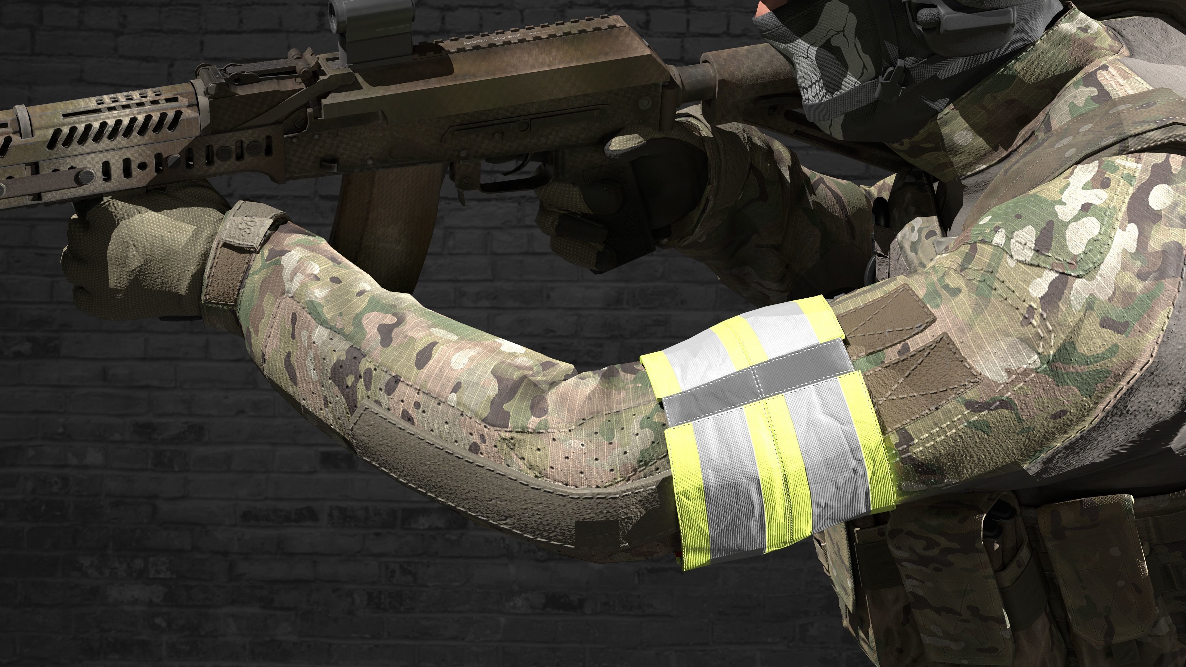 MILITARY Reflective Arm Band  Low-poly 3D model_6