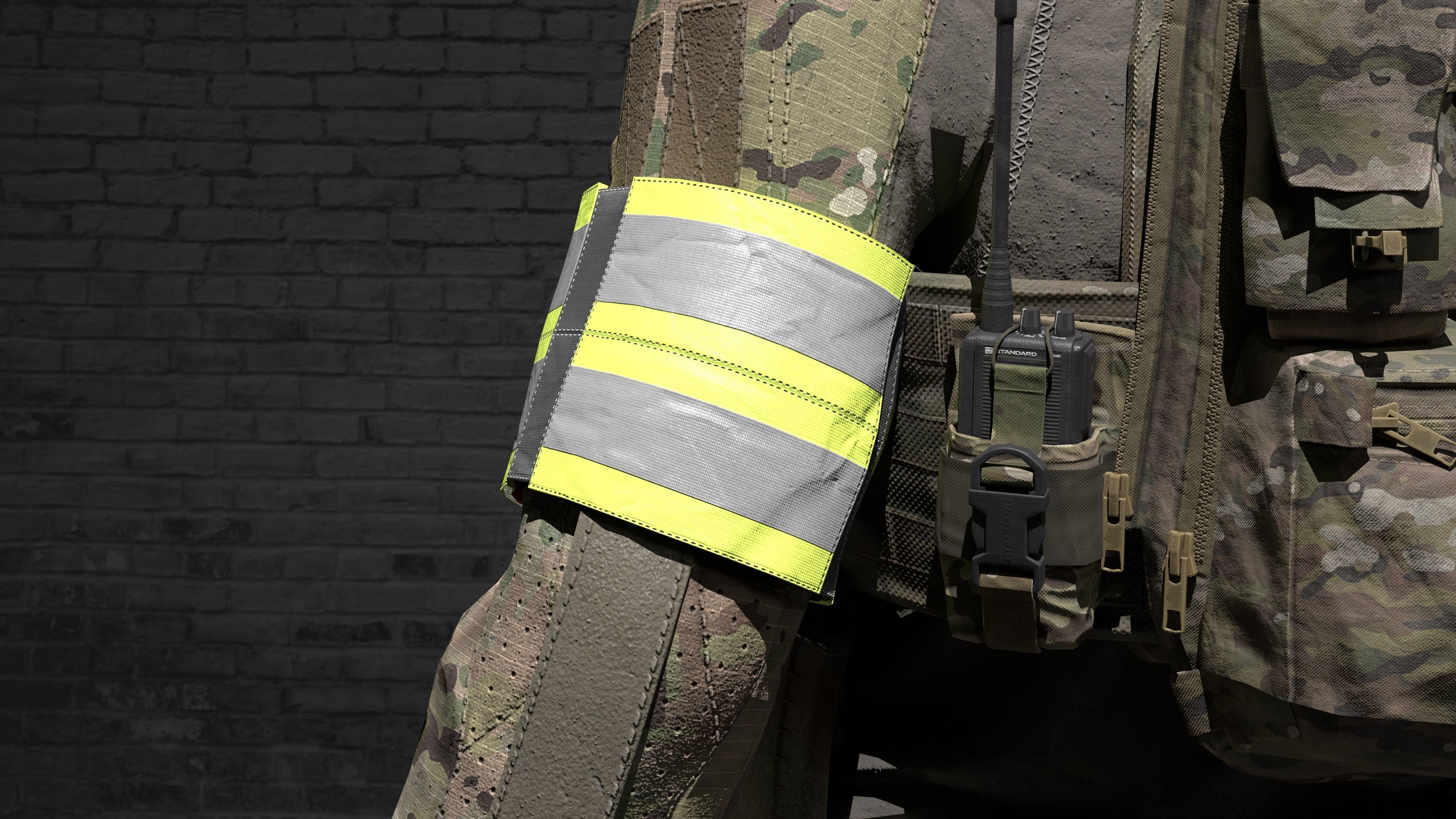 MILITARY Reflective Arm Band  Low-poly 3D model_2