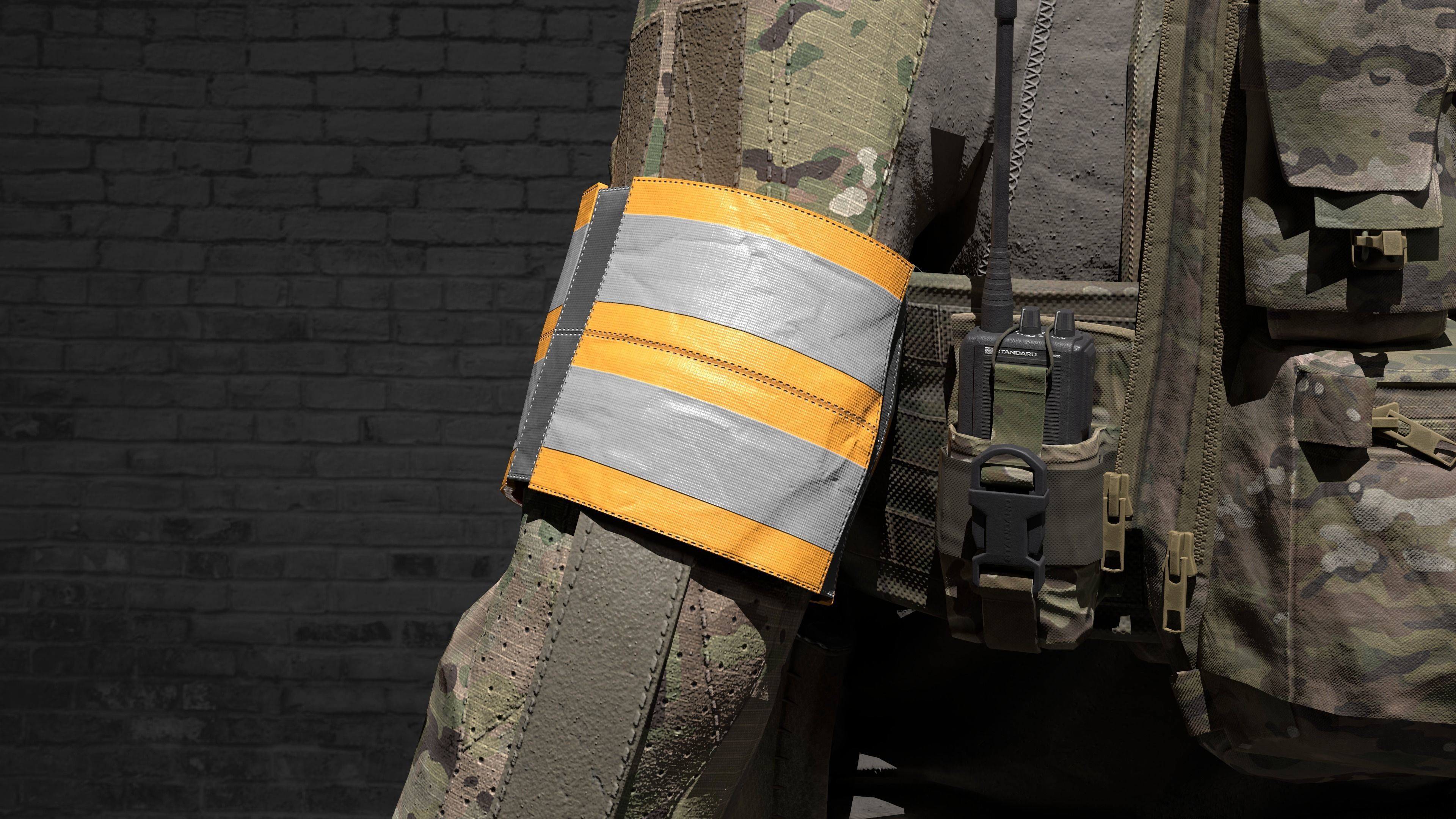 MILITARY Reflective Arm Band  Low-poly 3D model_3