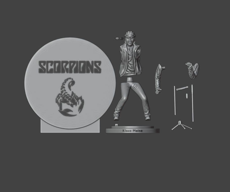 Klaus Meine - Scorpions 3dprinting 3D print model_15