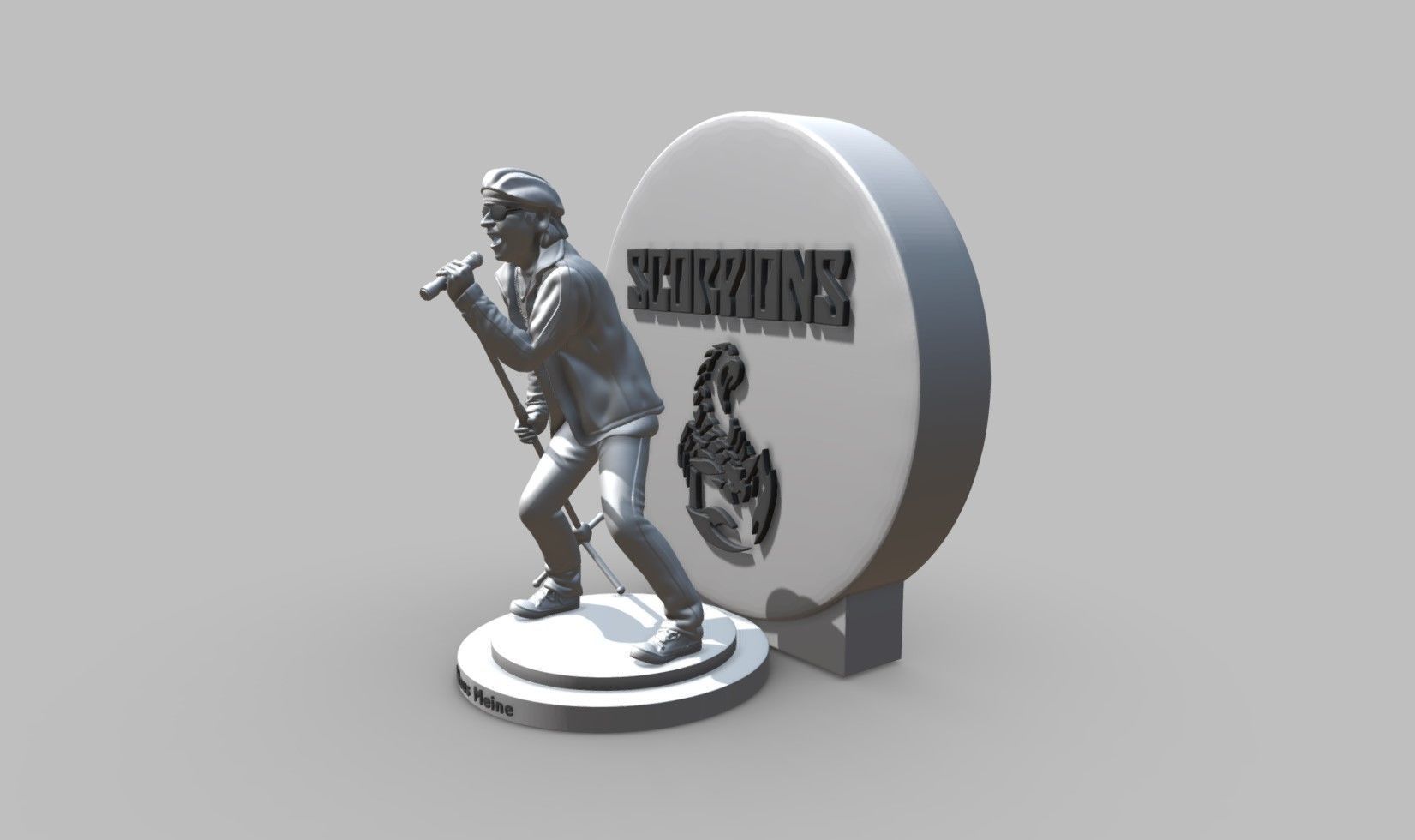 Klaus Meine - Scorpions 3dprinting 3D print model_3