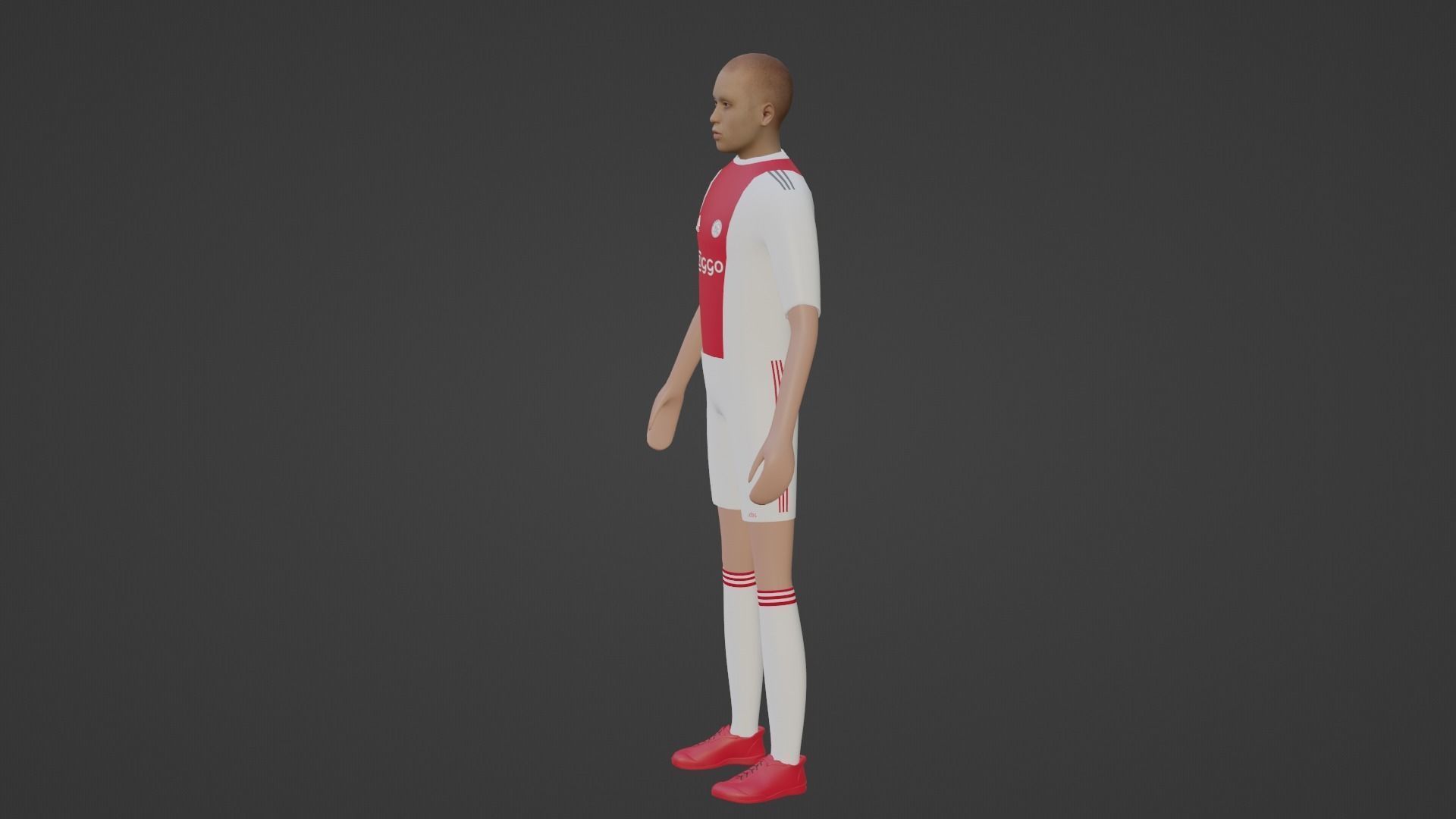 Soccer Player - Ajax  Low-poly 3D model_3