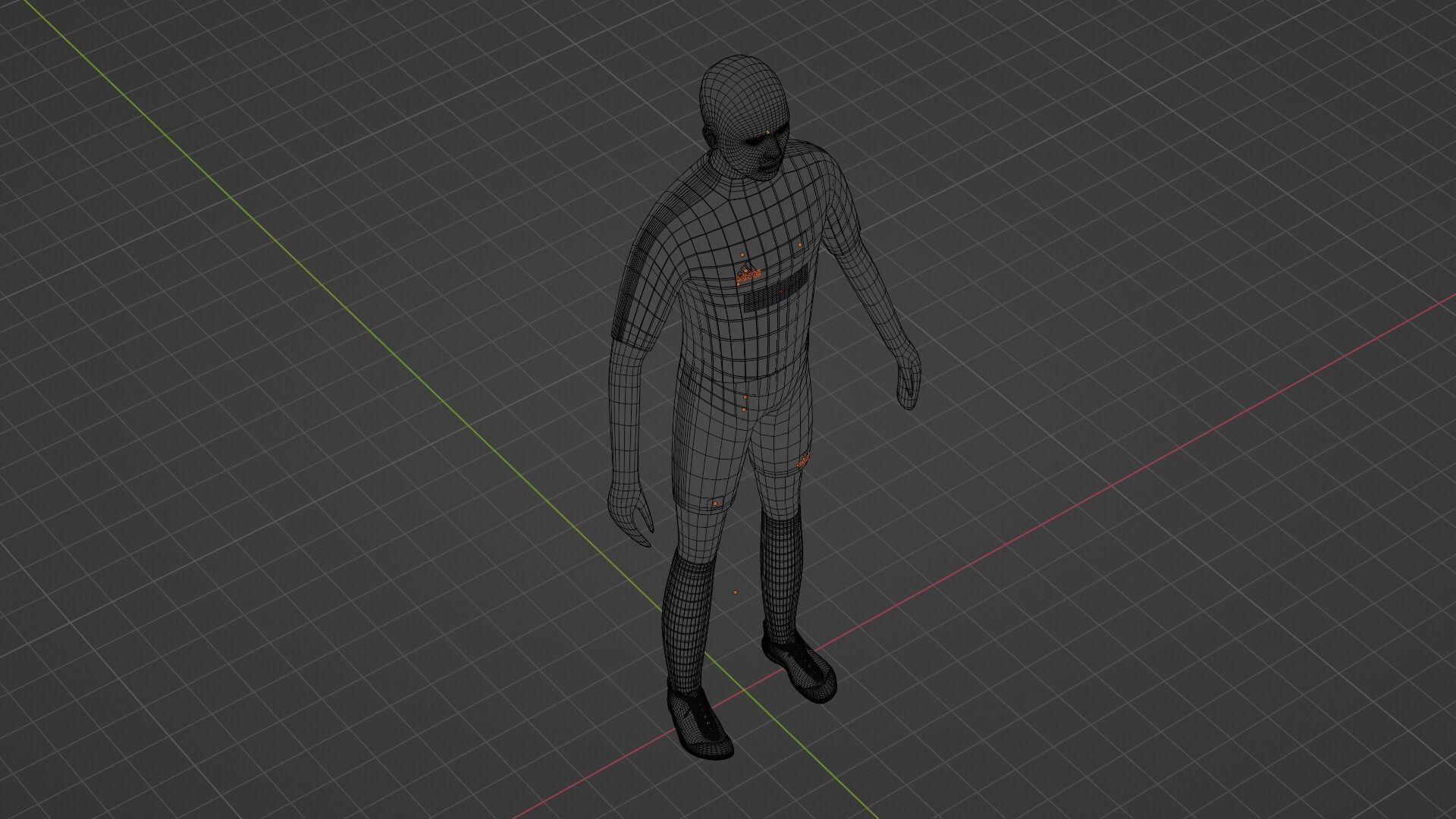 Soccer Player - Ajax  Low-poly 3D model_9