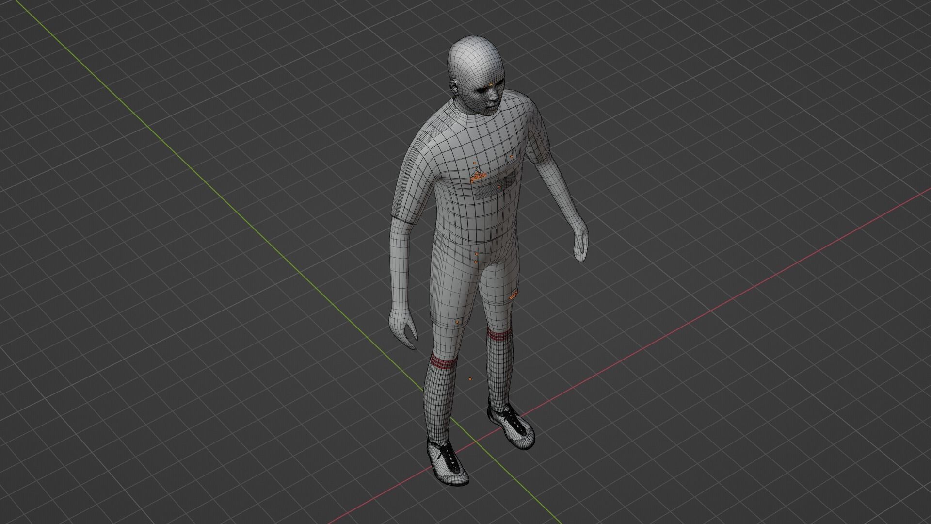 Soccer Player - Ajax  Low-poly 3D model_7