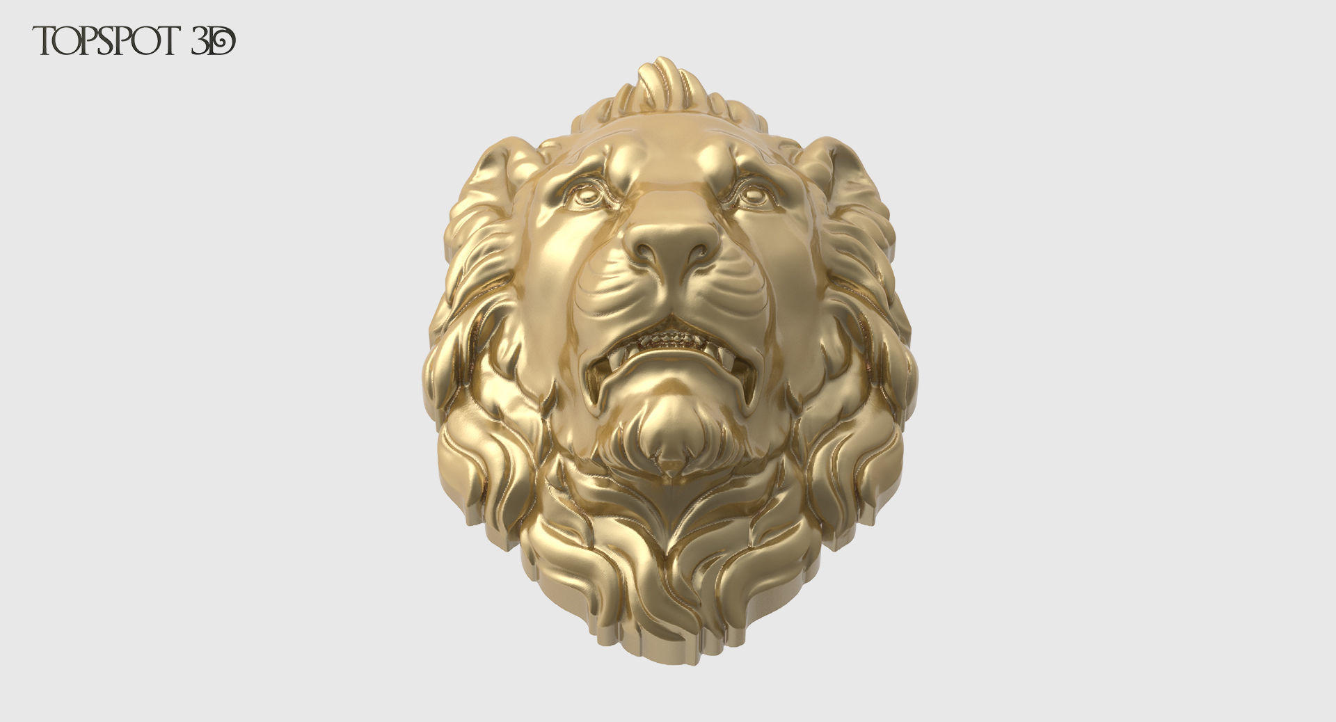 Lion Head Baroque Style 3D print model_4