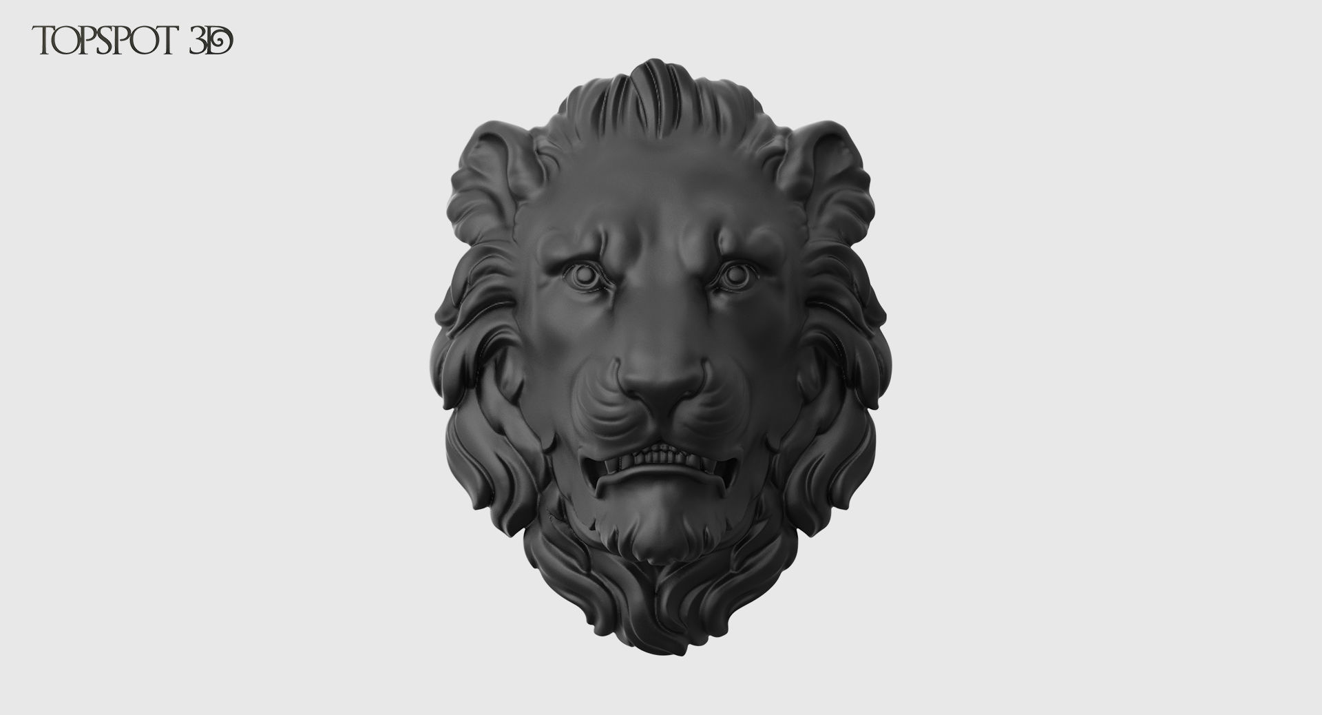 Lion Head Baroque Style 3D print model_6