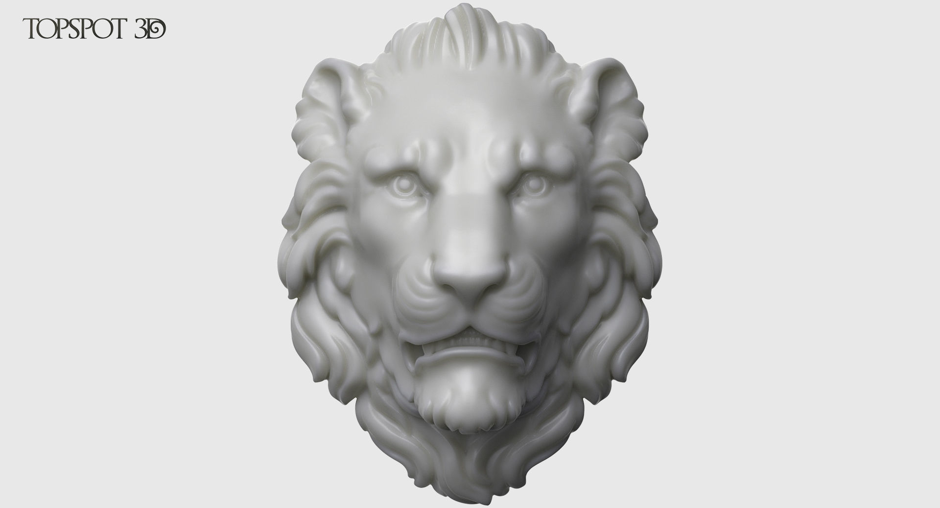 Lion Head Baroque Style 3D print model_13