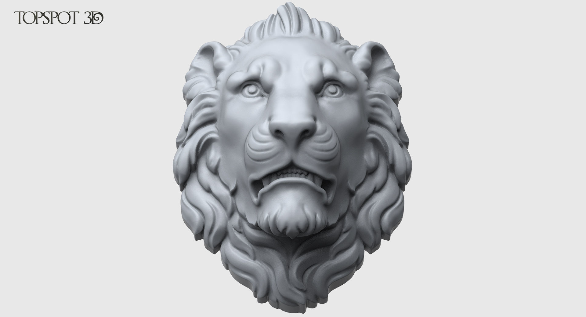 Lion Head Baroque Style 3D print model_19
