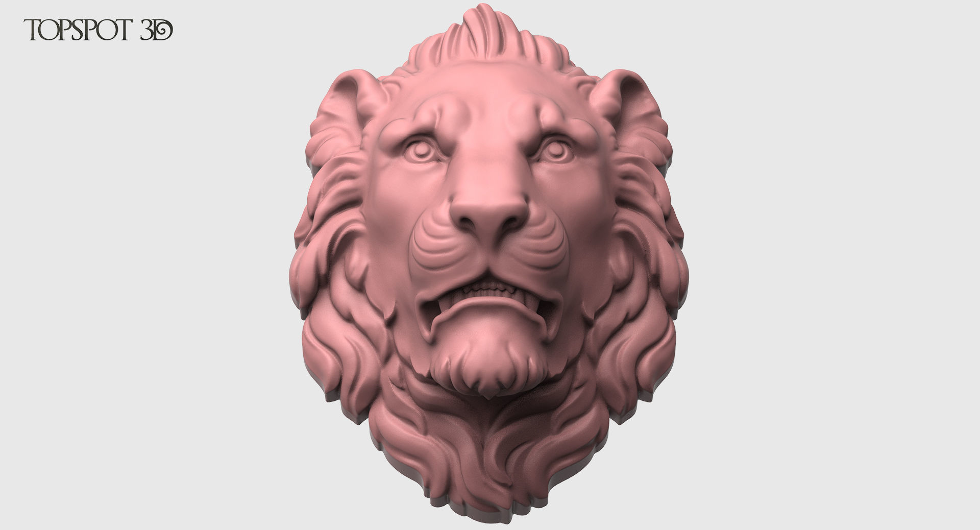 Lion Head Baroque Style 3D print model_17