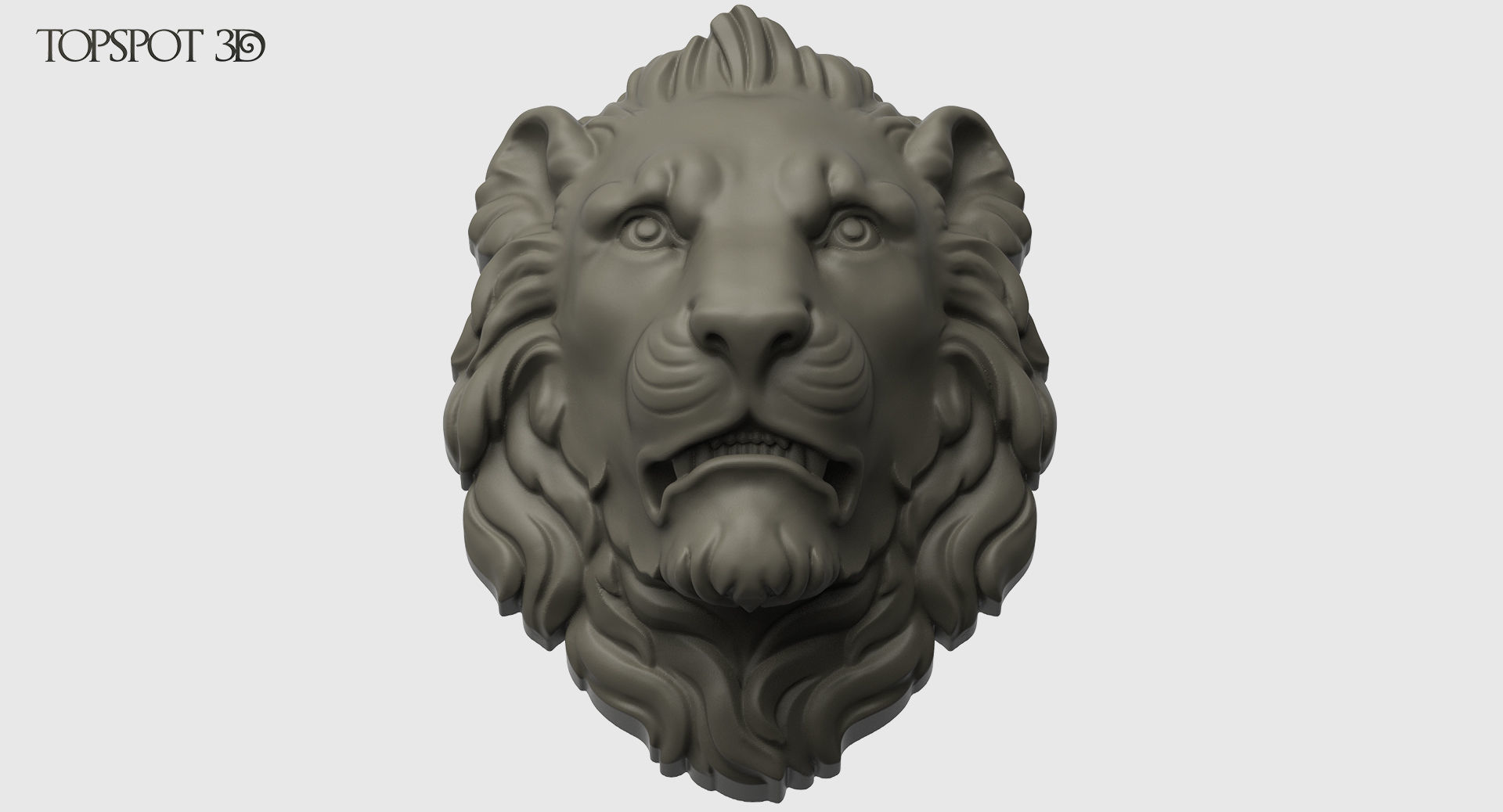 Lion Head Baroque Style 3D print model_18