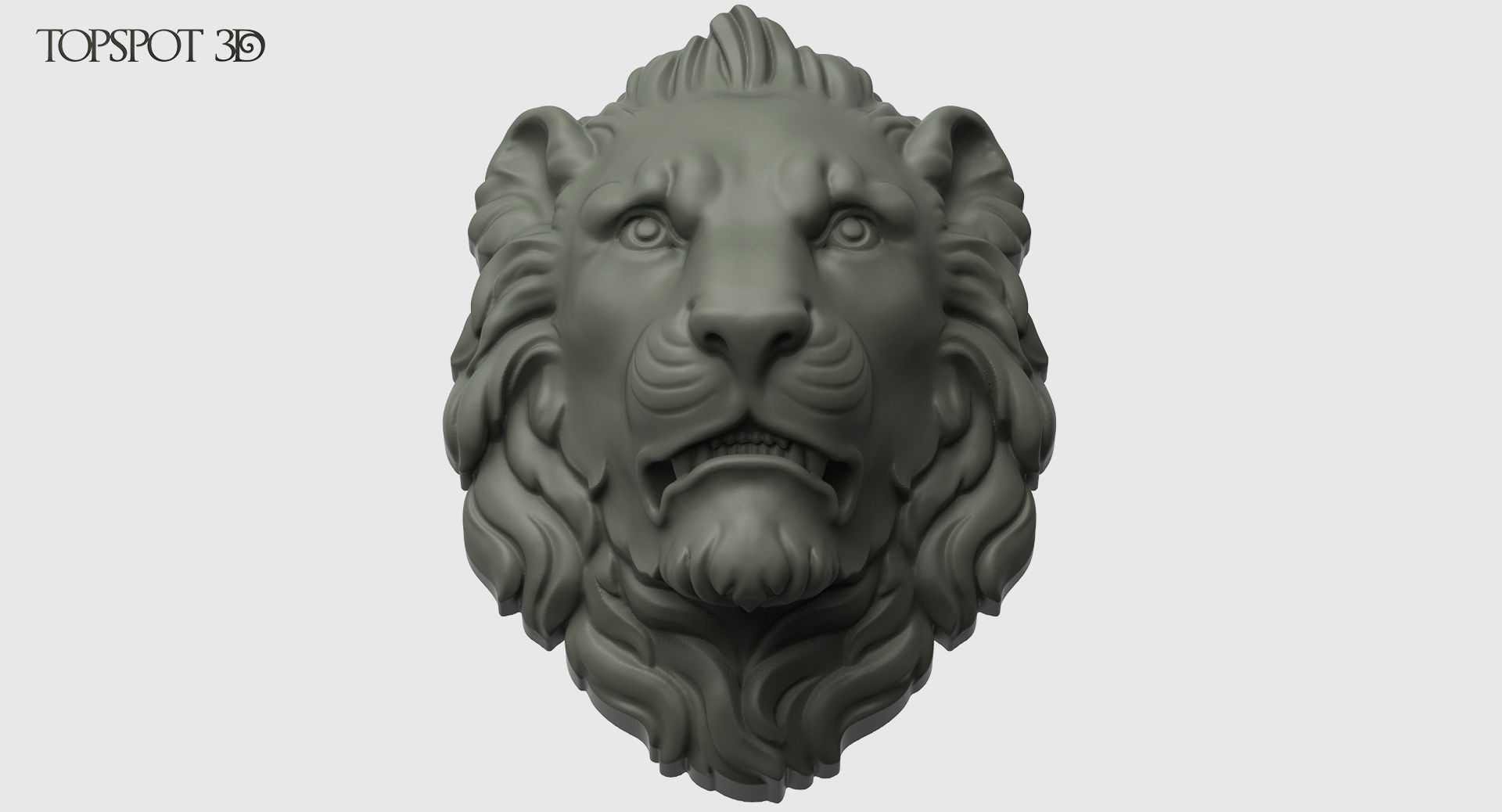 Lion Head Baroque Style 3D print model_20