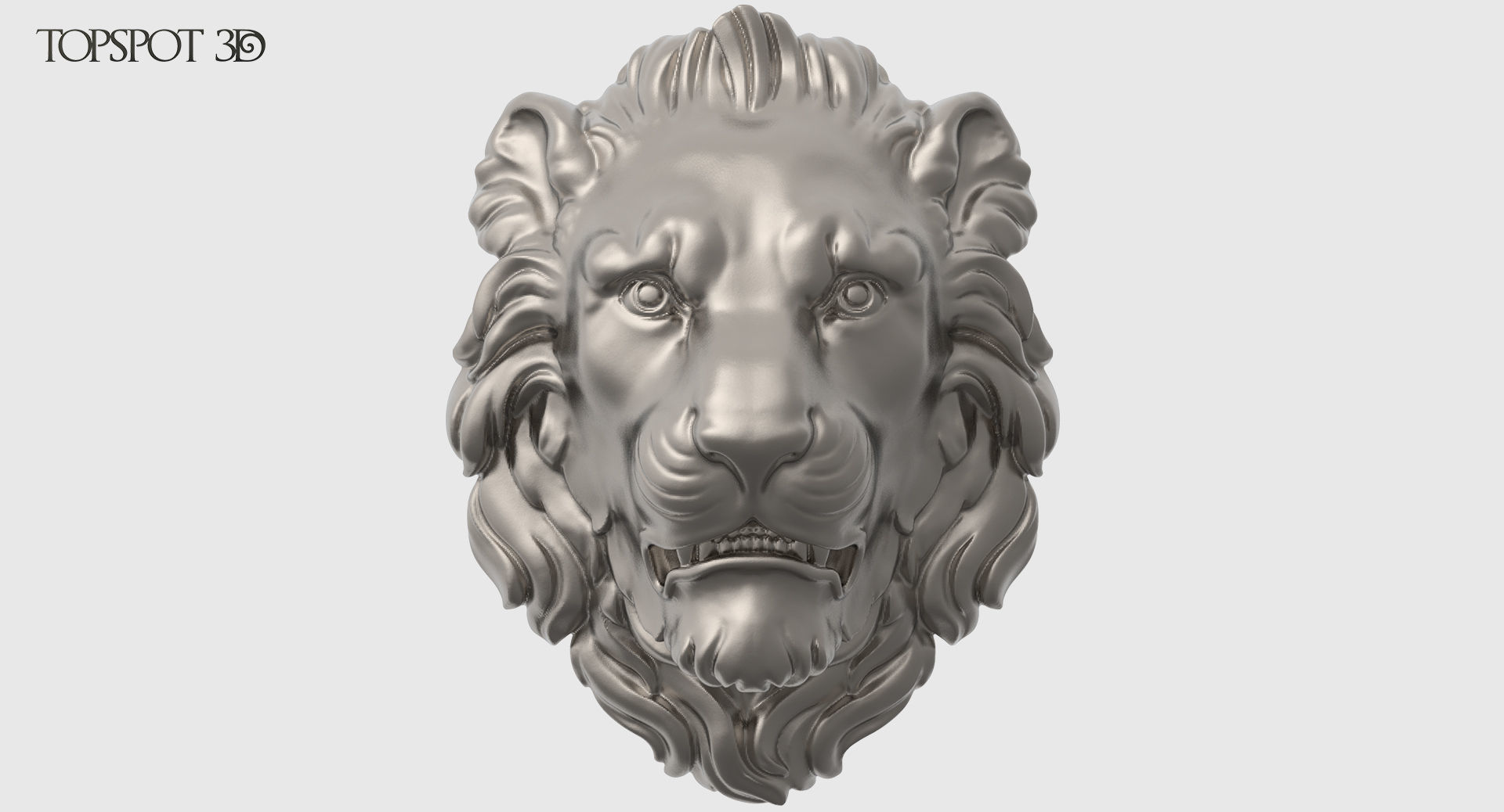 Lion Head Baroque Style 3D print model_15