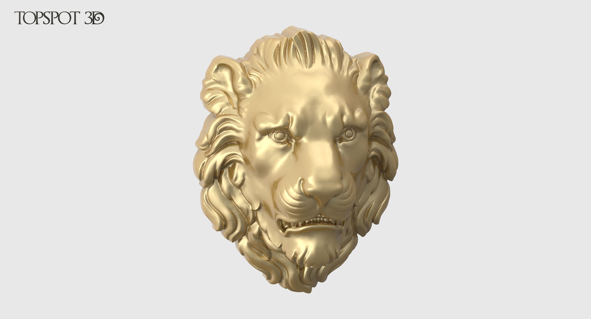Lion Head Baroque Style 3D print model_2