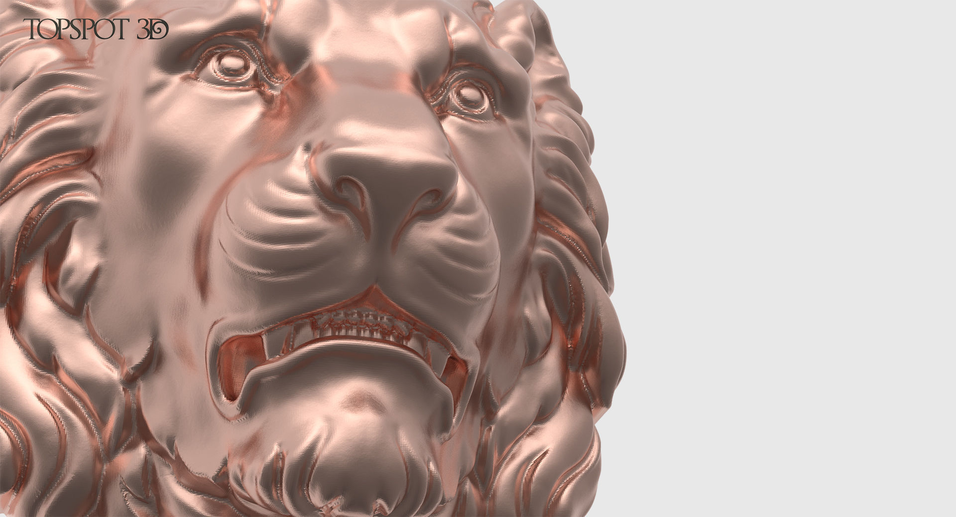 Lion Head Baroque Style 3D print model_12
