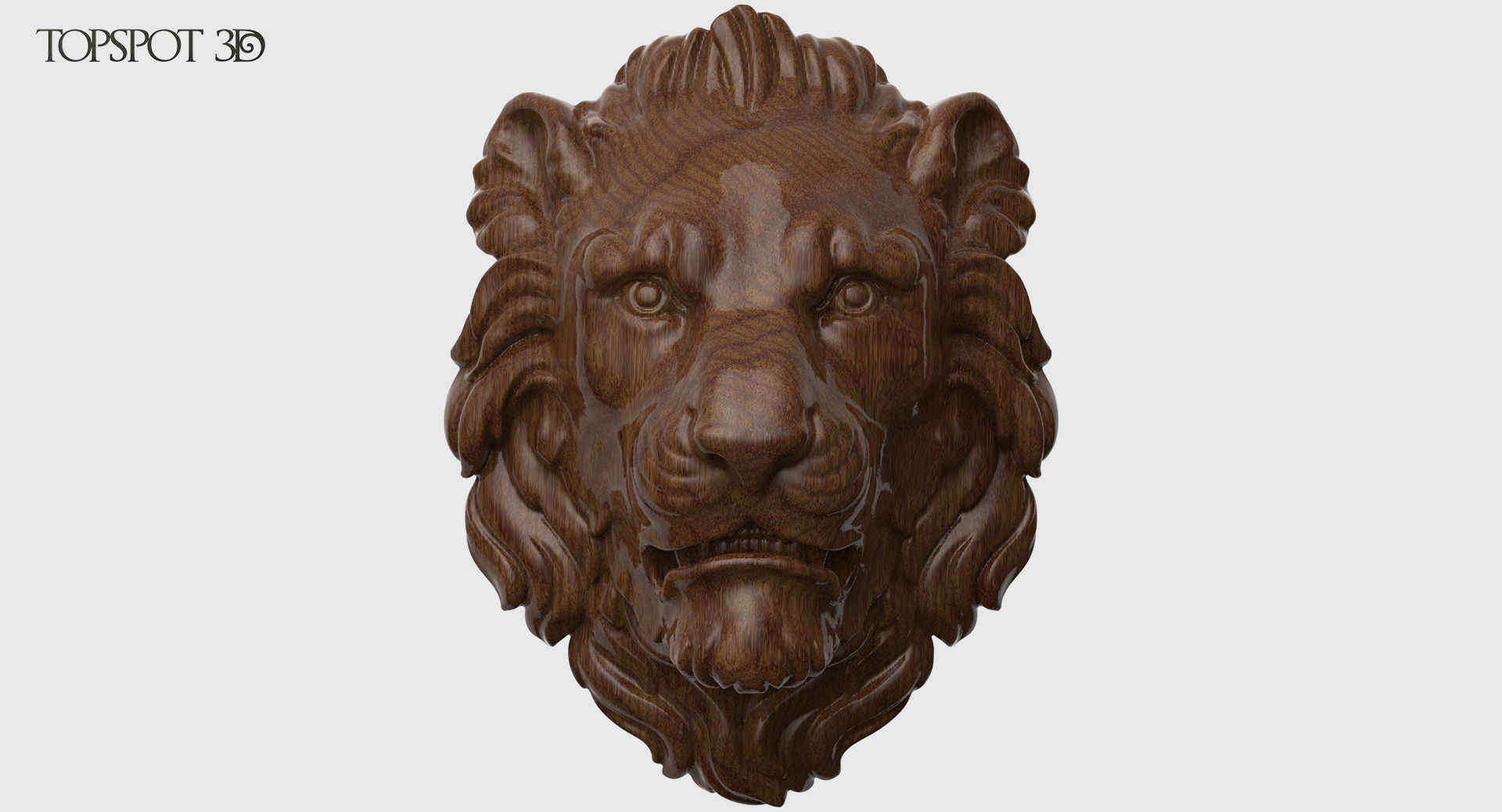 Lion Head Baroque Style 3D print model_14