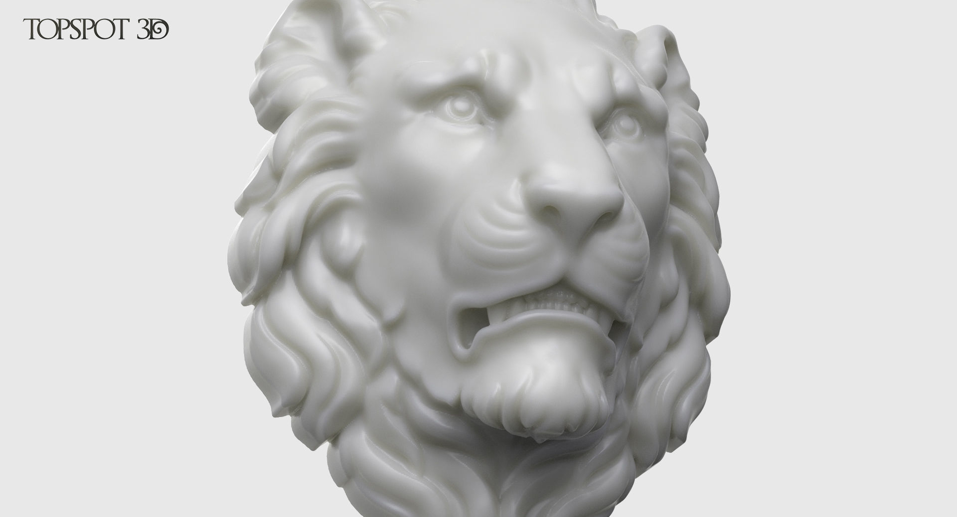 Lion Head Baroque Style 3D print model_21