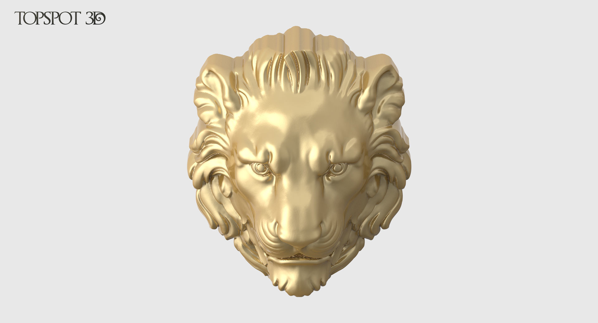 Lion Head Baroque Style 3D print model_3